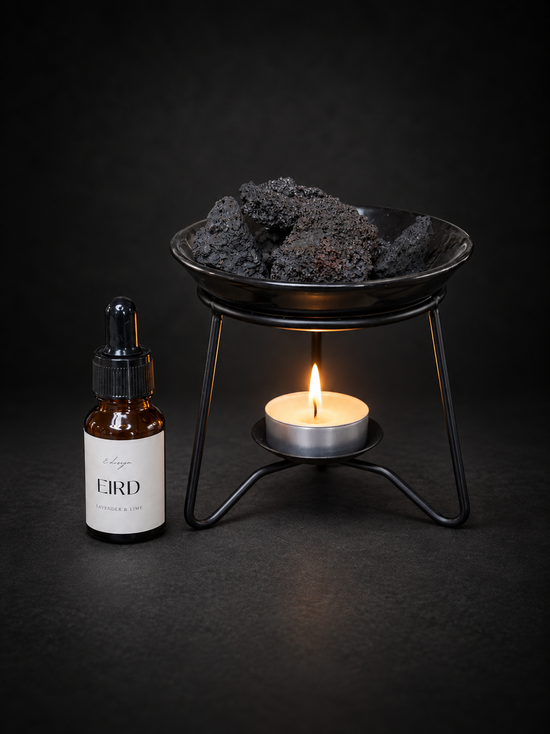 Oil Burner and Lava Stones – oil burner by Edesign